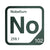 Nobelium periodic table Elemental Tile in Forest Green