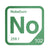 Nobelium periodic table Elemental Tile in Green