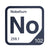 Nobelium periodic table Elemental Tile in Navy Blue