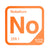 Nobelium periodic table Elemental Tile in Orange