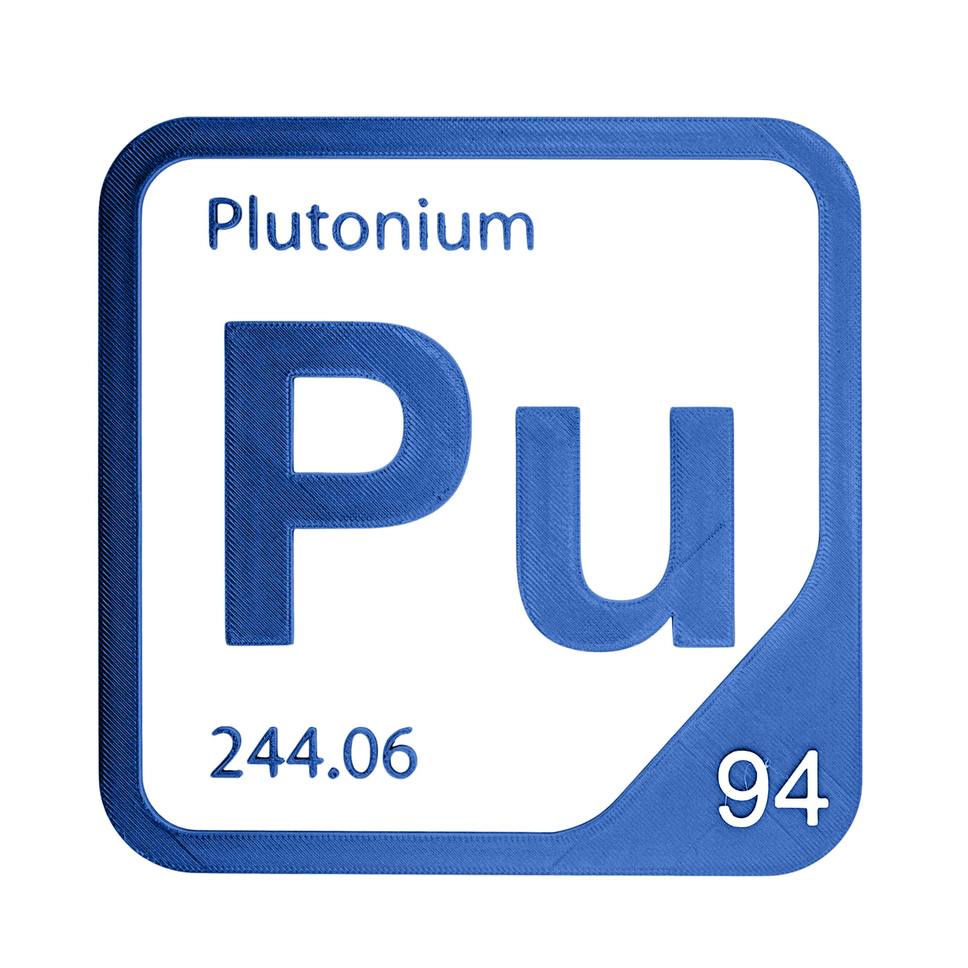 Plutonium periodic table Elemental Tile in Blue