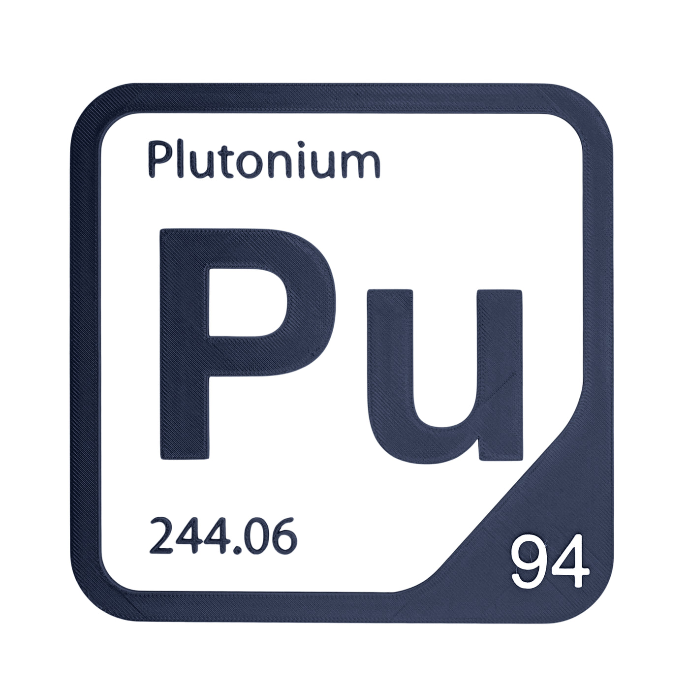 Plutonium periodic table Elemental Tile in Navy Blue