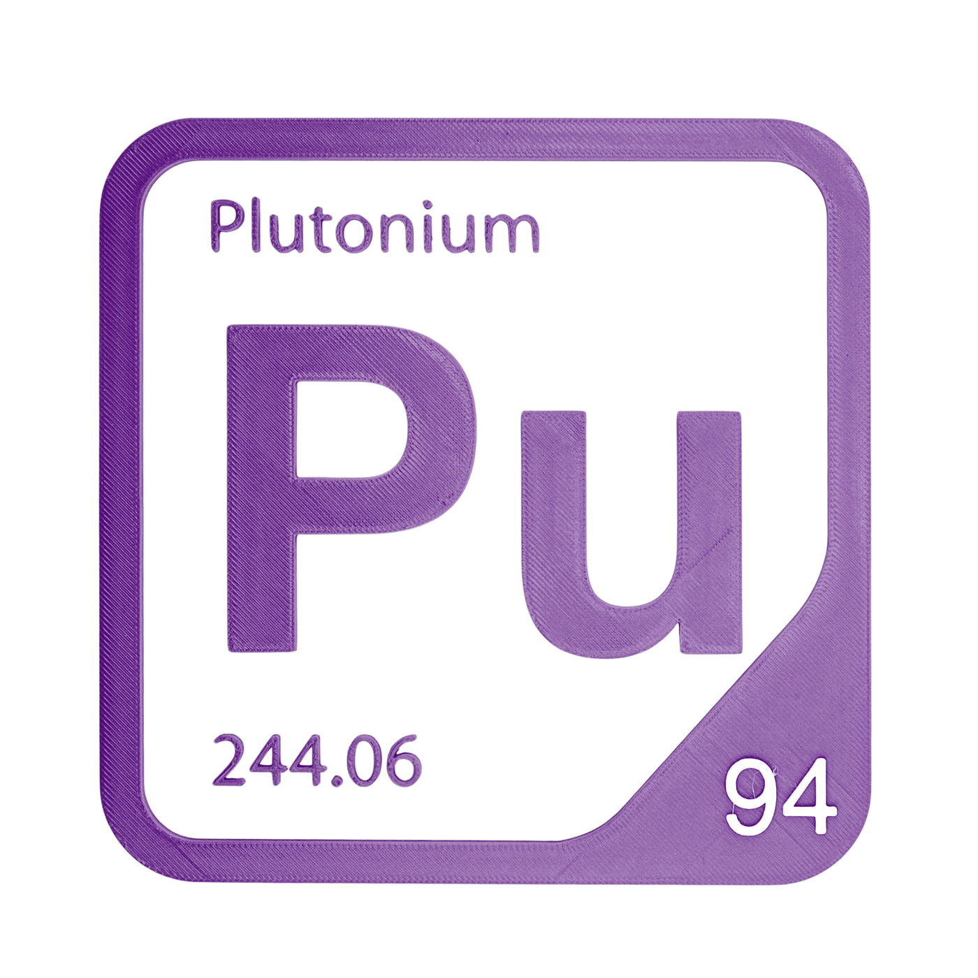 Plutonium periodic table Elemental Tile in Purple
