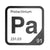 Protactinium periodic table Elemental Tile in Black