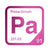 Protactinium periodic table Elemental Tile in Magenta