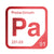Protactinium periodic table Elemental Tile in Red