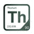 Thorium periodic table Elemental Tile in Forest Green