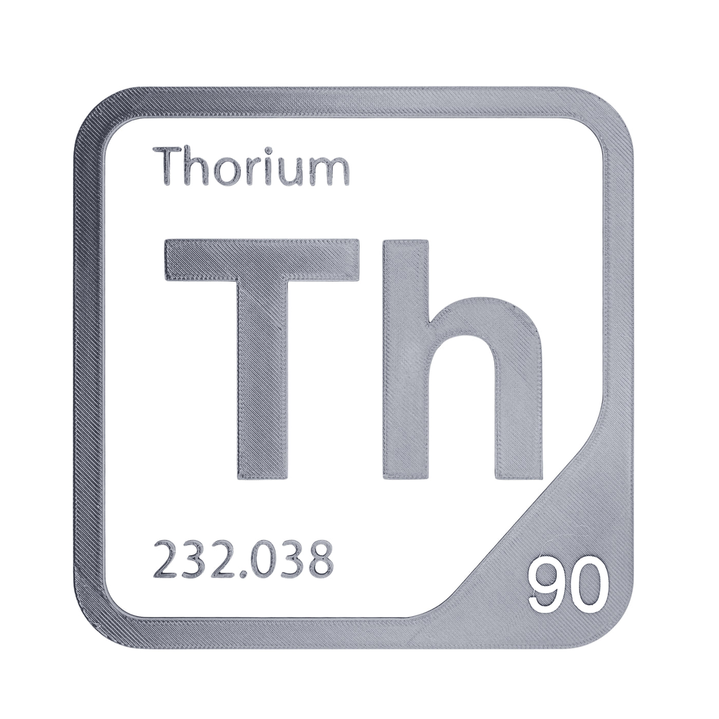 Thorium periodic table Elemental Tile in Gray