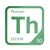 Thorium periodic table Elemental Tile in Green