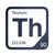 Thorium periodic table Elemental Tile in Navy Blue