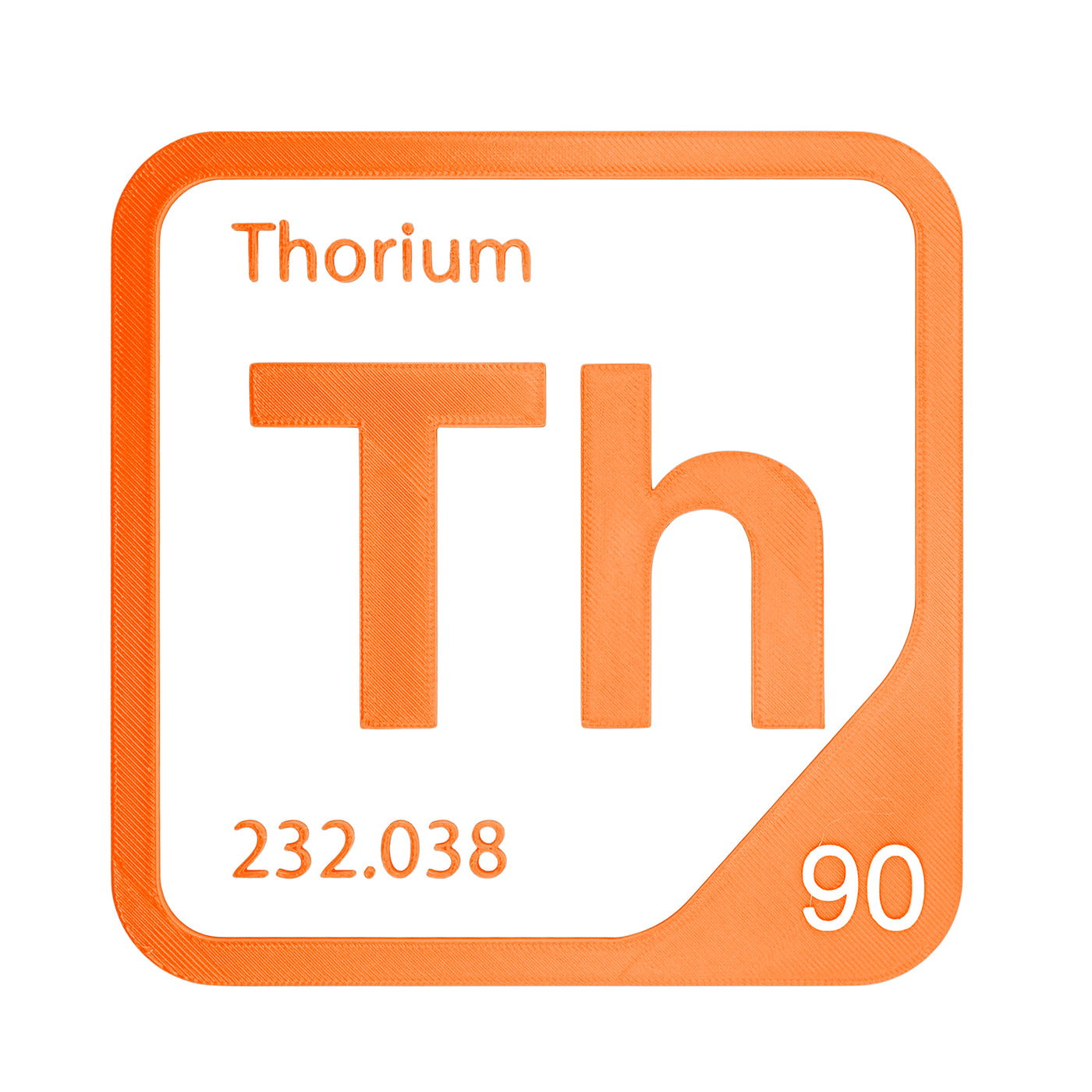 Thorium periodic table Elemental Tile in Orange