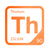 Thorium periodic table Elemental Tile in Orange