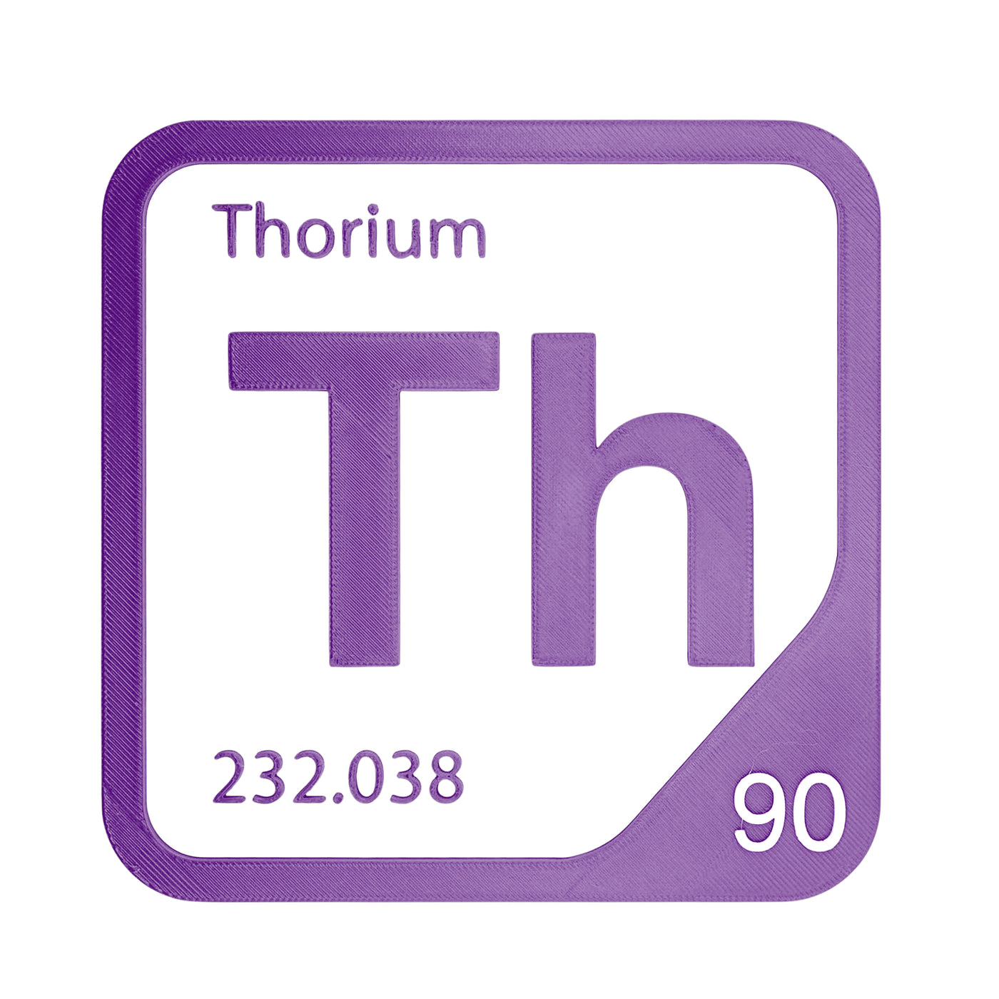 Thorium periodic table Elemental Tile in Purple