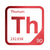 Thorium periodic table Elemental Tile in Red