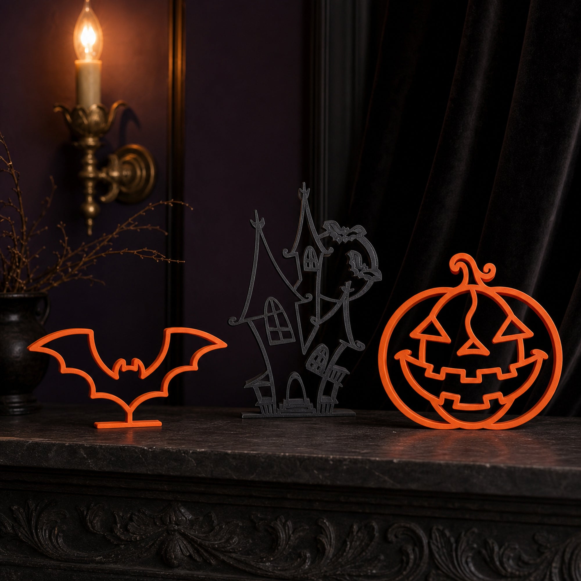 Halloween Line Art Sculpture Collection