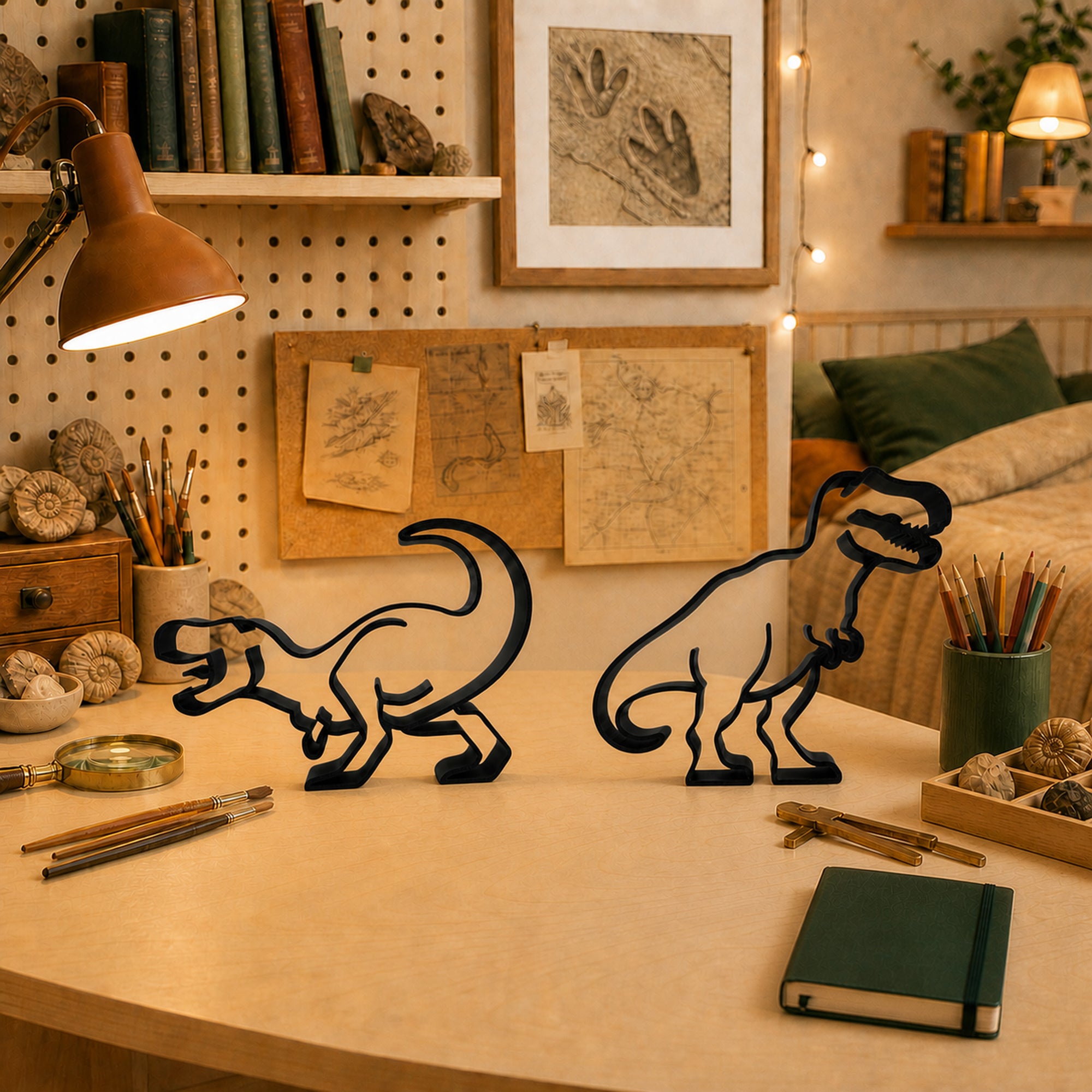 T-Rex Line Art Sculpture Collection
