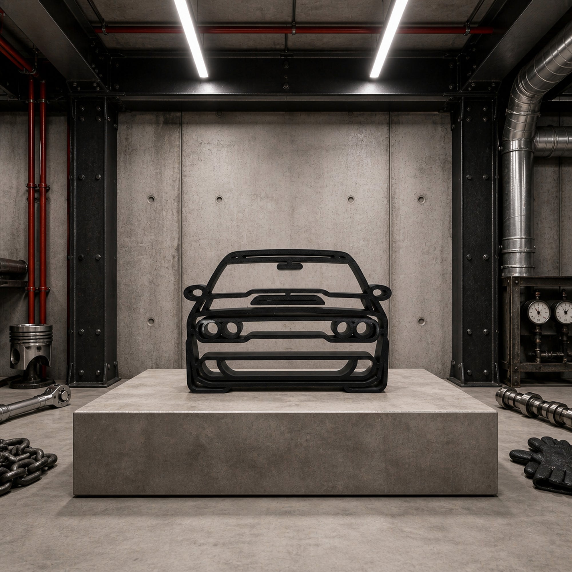 Muscle Cars Line Art Sculpture Collection