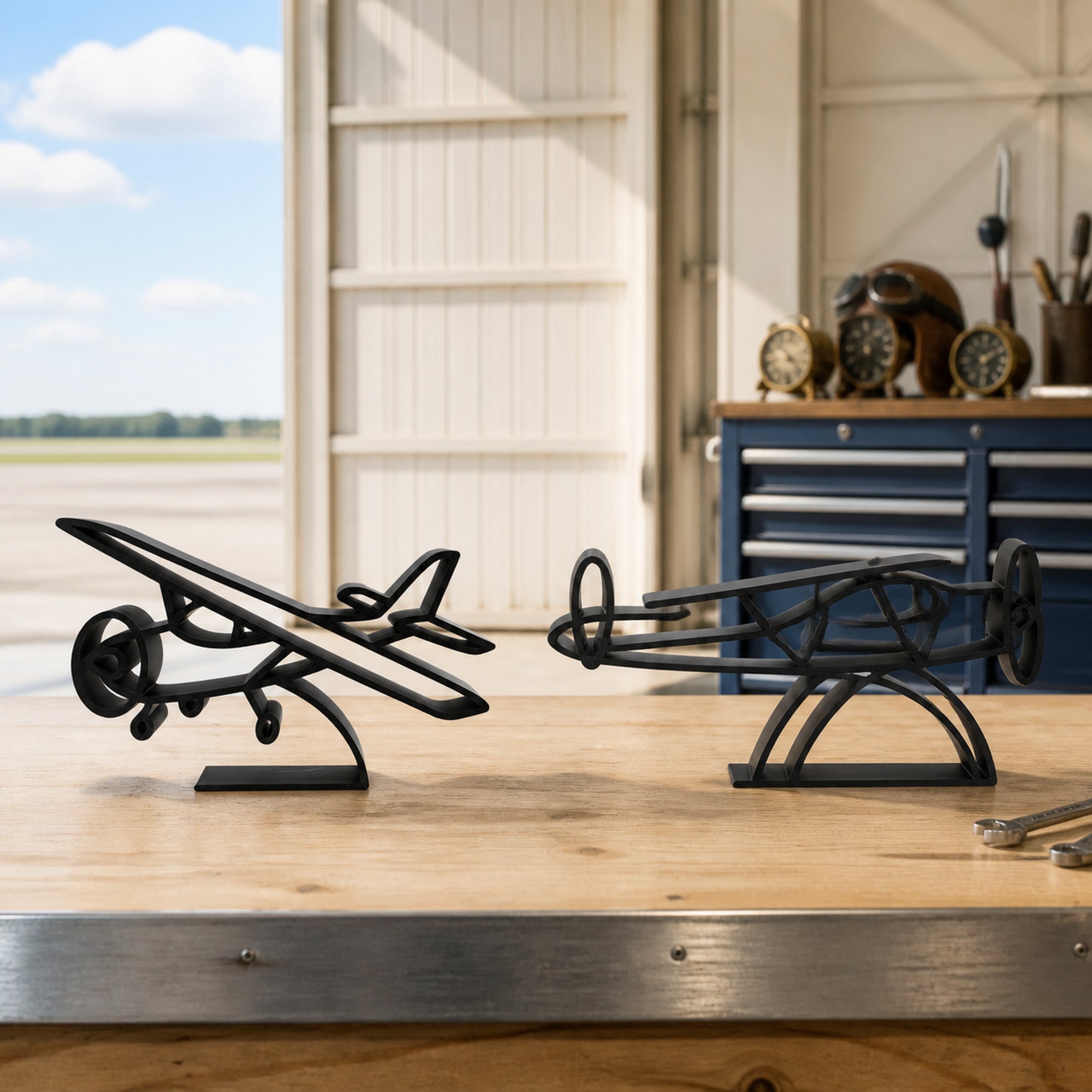 Airplane Line Art Sculpture Collection