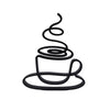 Minimalist Abstract Coffee Cup Line Art Decor, Coffee Art Sculpture, Home Office Decor, 3D Printed Decor, Abstract Decor