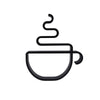 Minimalist Hot Coffee Cup Line Art Decor, Coffee Art Sculpture, Home Office Decor, 3D Printed Decor, Abstract Decor