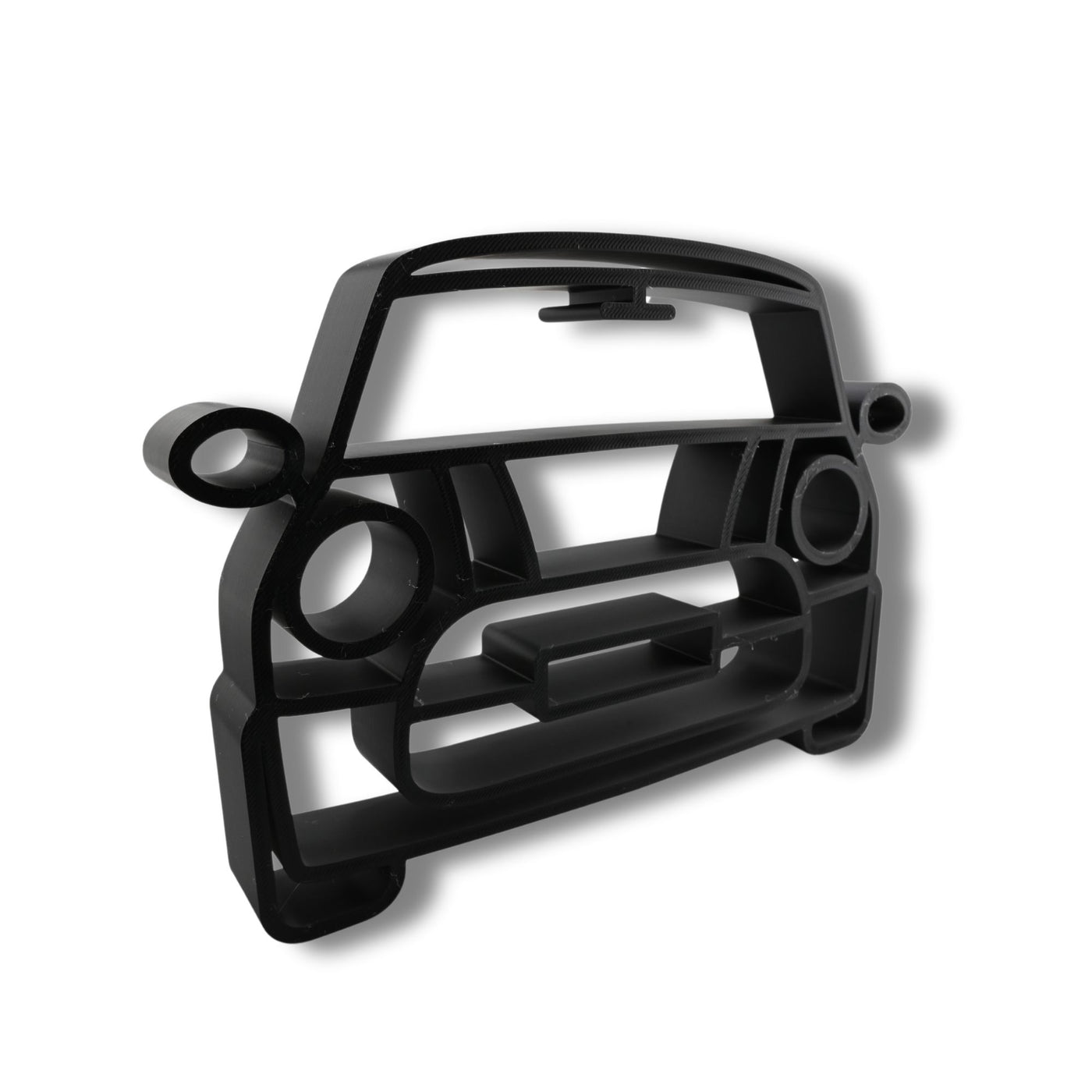 Mini Cooper Front View Elegant Outlines sculpture — three quarter view