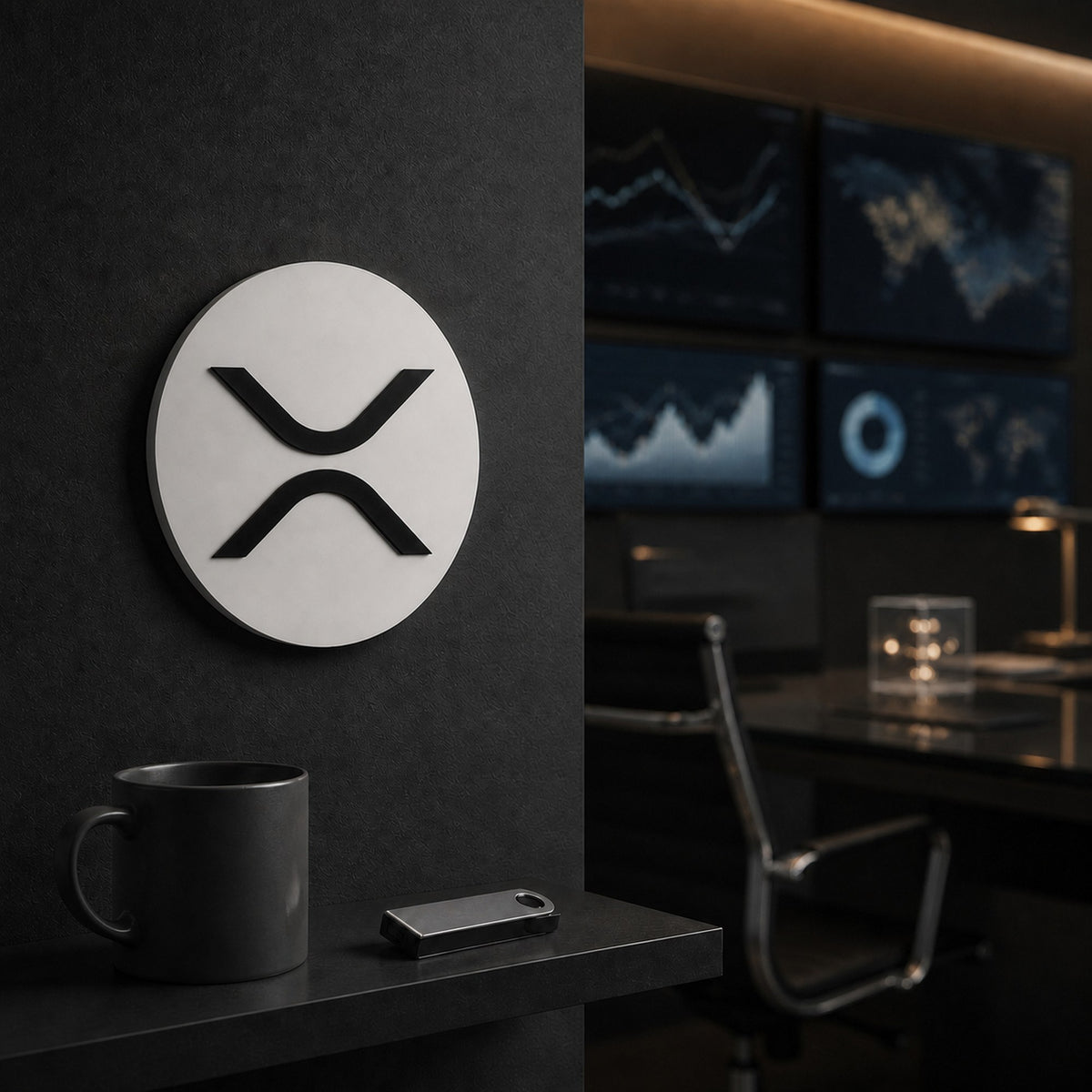 Xrp Crypto Wall Sign White — lifestyle