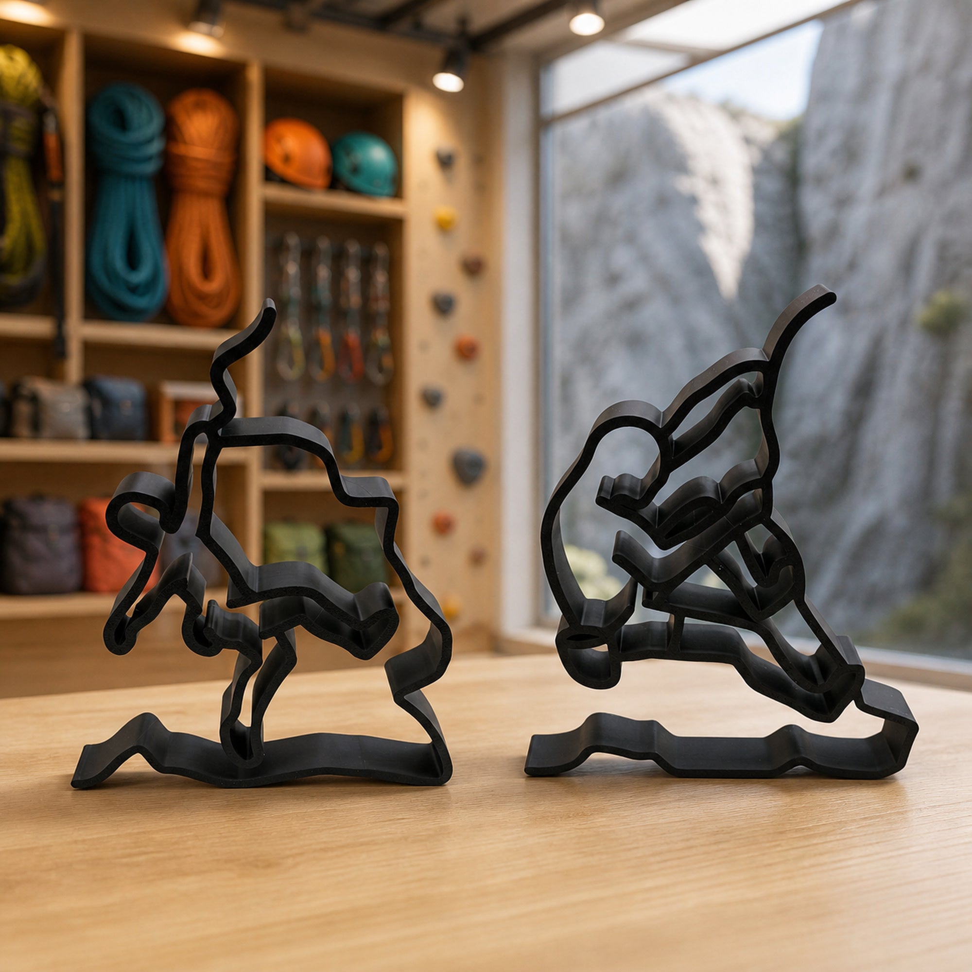 Rock Climber Line Art Sculpture Collection