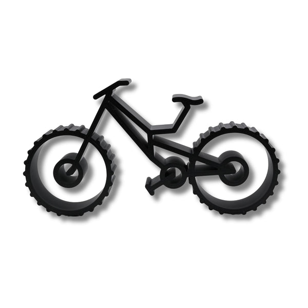 Downhill Mountain Bike Sculpture, Minimalist Line Art Rider, MTB Silhouette Home Decor, Modern Hobbies and Desk Line Art