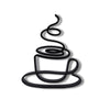 Minimalist Abstract Coffee Cup Line Art Decor, Coffee Art Sculpture, Home Office Decor, 3D Printed Decor, Abstract Decor