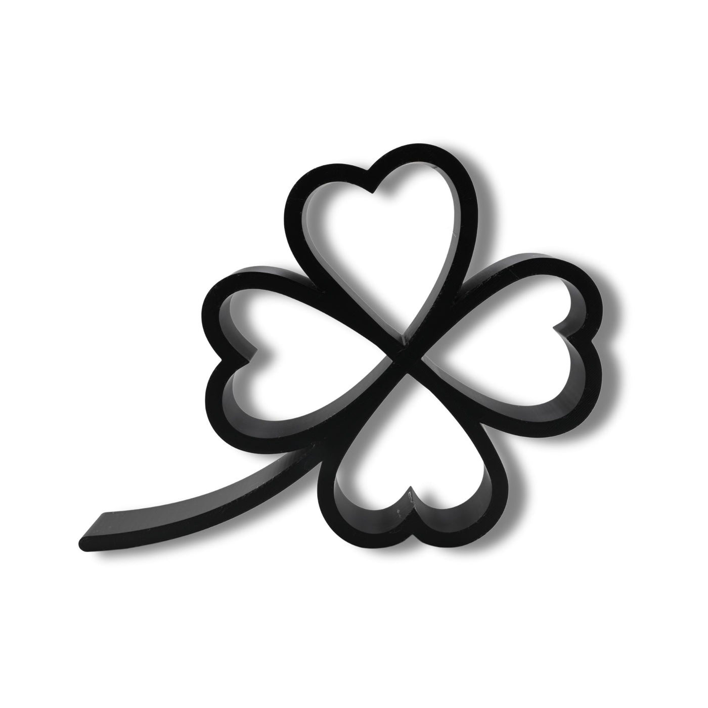 Resting Shamrock Elegant Outlines sculpture — front view