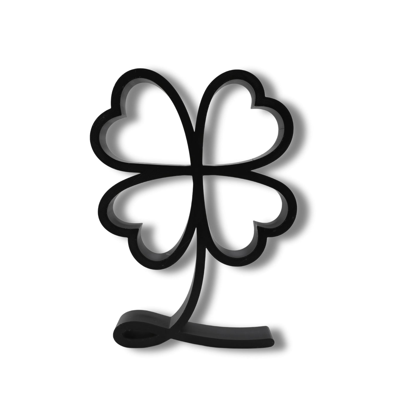 Upright Shamrock Elegant Outlines sculpture — front view
