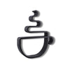 Minimalist Hot Coffee Cup Line Art Decor, Coffee Art Sculpture, Home Office Decor, 3D Printed Decor, Abstract Decor