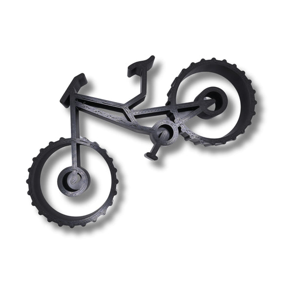 Downhill Mountain Bike Sculpture, Minimalist Line Art Rider, MTB Silhouette Home Decor, Modern Hobbies and Desk Line Art