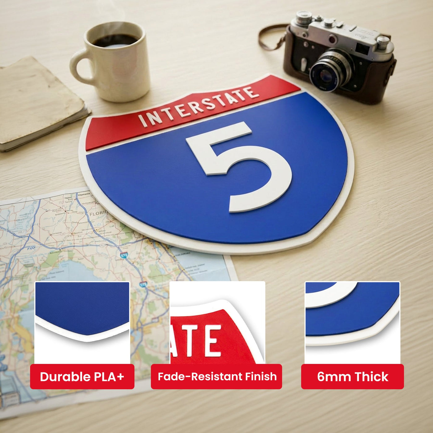 Interstate 2 road sign replica indoor wall decor lifestyle image