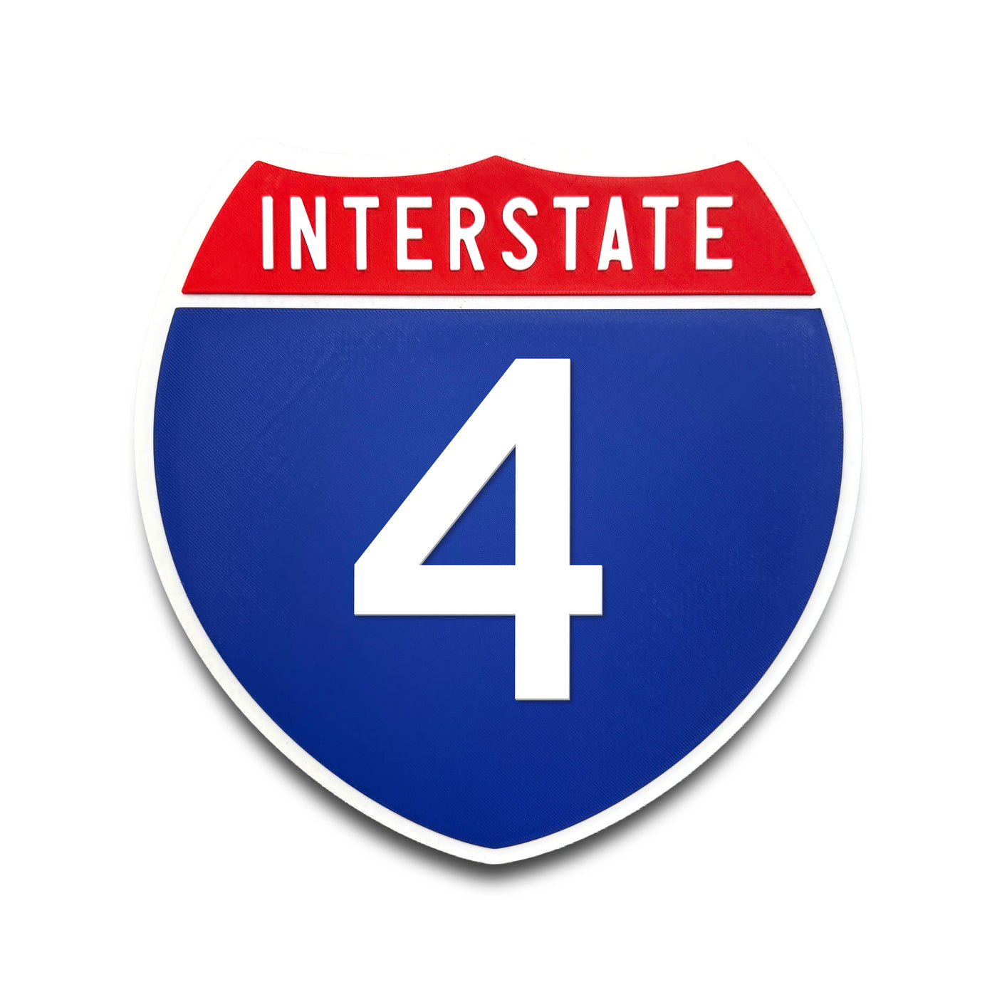 Interstate 4 Number Only road sign replica front view