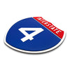 Interstate 4 Number Only road sign replica three quarter view