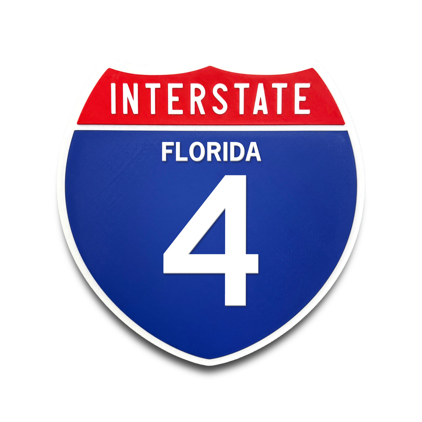 Interstate 4 Florida road sign replica front view