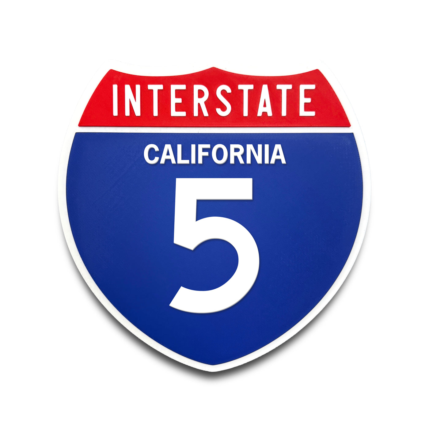 Interstate 5 California road sign replica front view