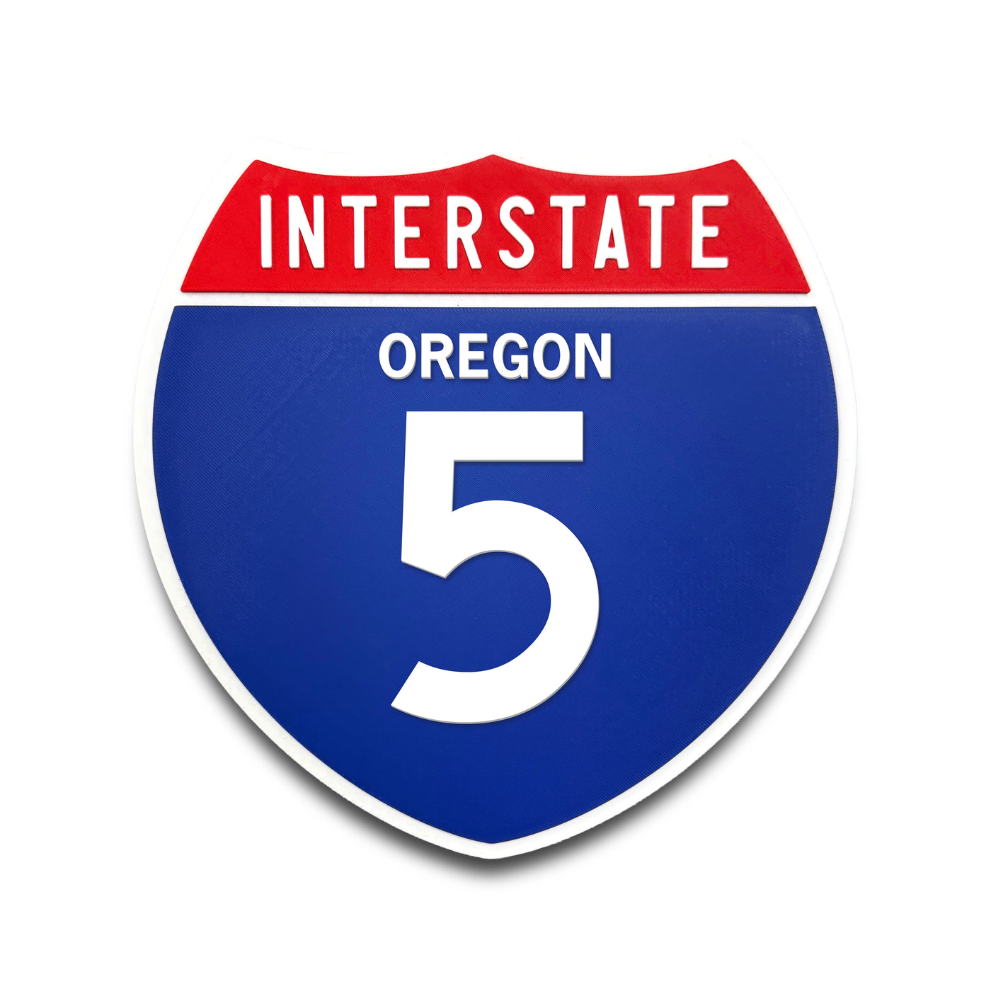 Interstate 5 Oregon road sign replica front view