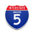 Interstate 5 Oregon road sign replica front view