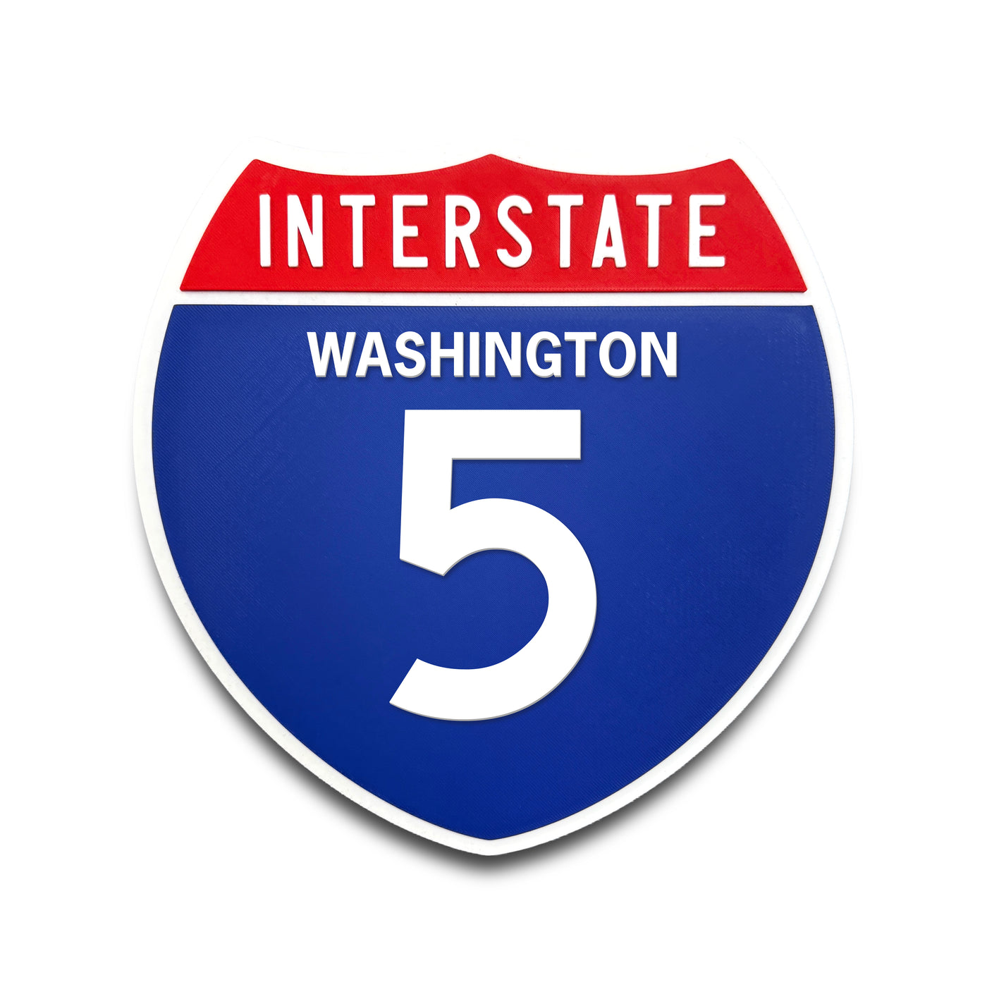 Interstate 5 Washington road sign replica front view