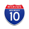 Interstate 10 New Mexico road sign replica front view