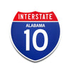 Interstate 10 Alabama road sign replica front view