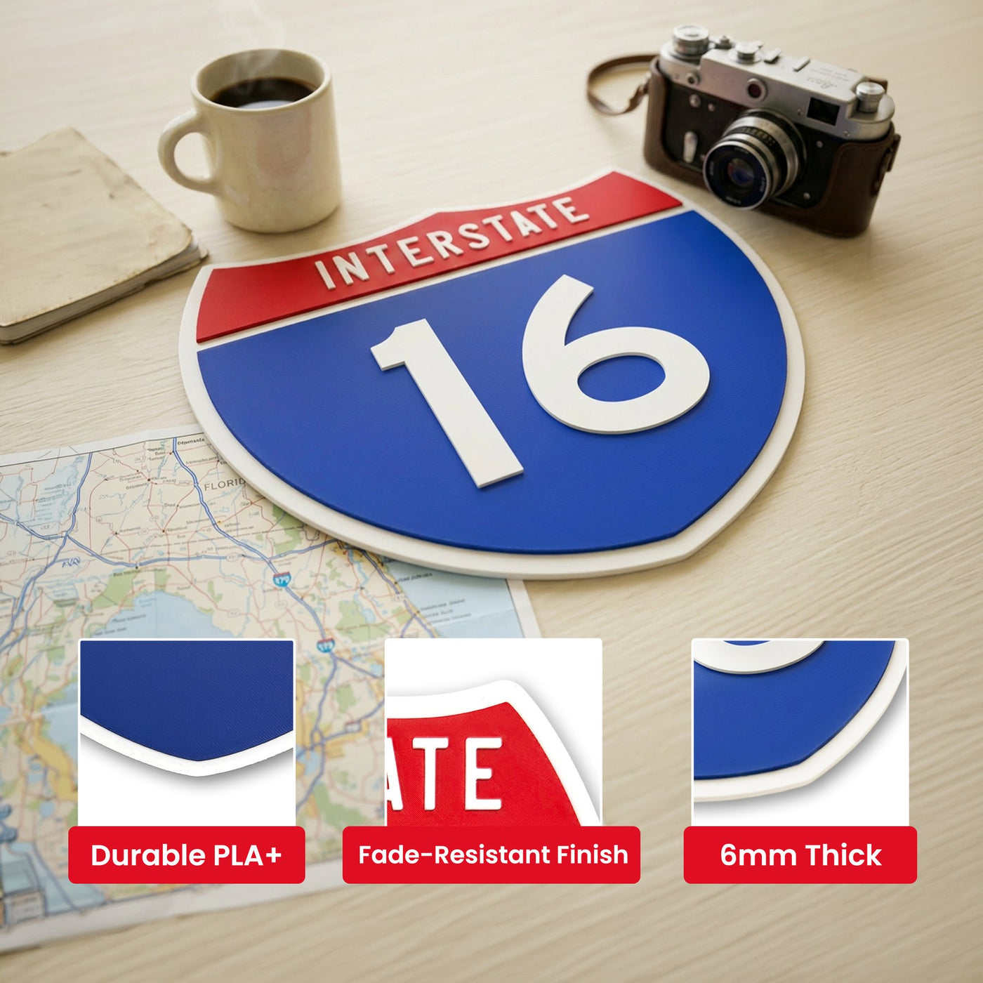 Interstate 93 road sign replica indoor wall decor lifestyle image