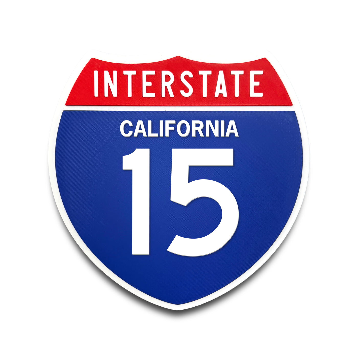 Interstate 15 California road sign replica front view