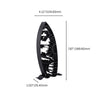 Surfboard Scenic Figure, 3D Printed Line Art, Surfer Sculpture, Water Sports Gift Idea, Surf Decorations, Surfing Gift Surfer