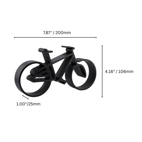 Family Bike Sculpture, Minimalist Line Art Cyclists, Bicycle Silhouette Home Decor, Modern Hobbies and Desk Line Art