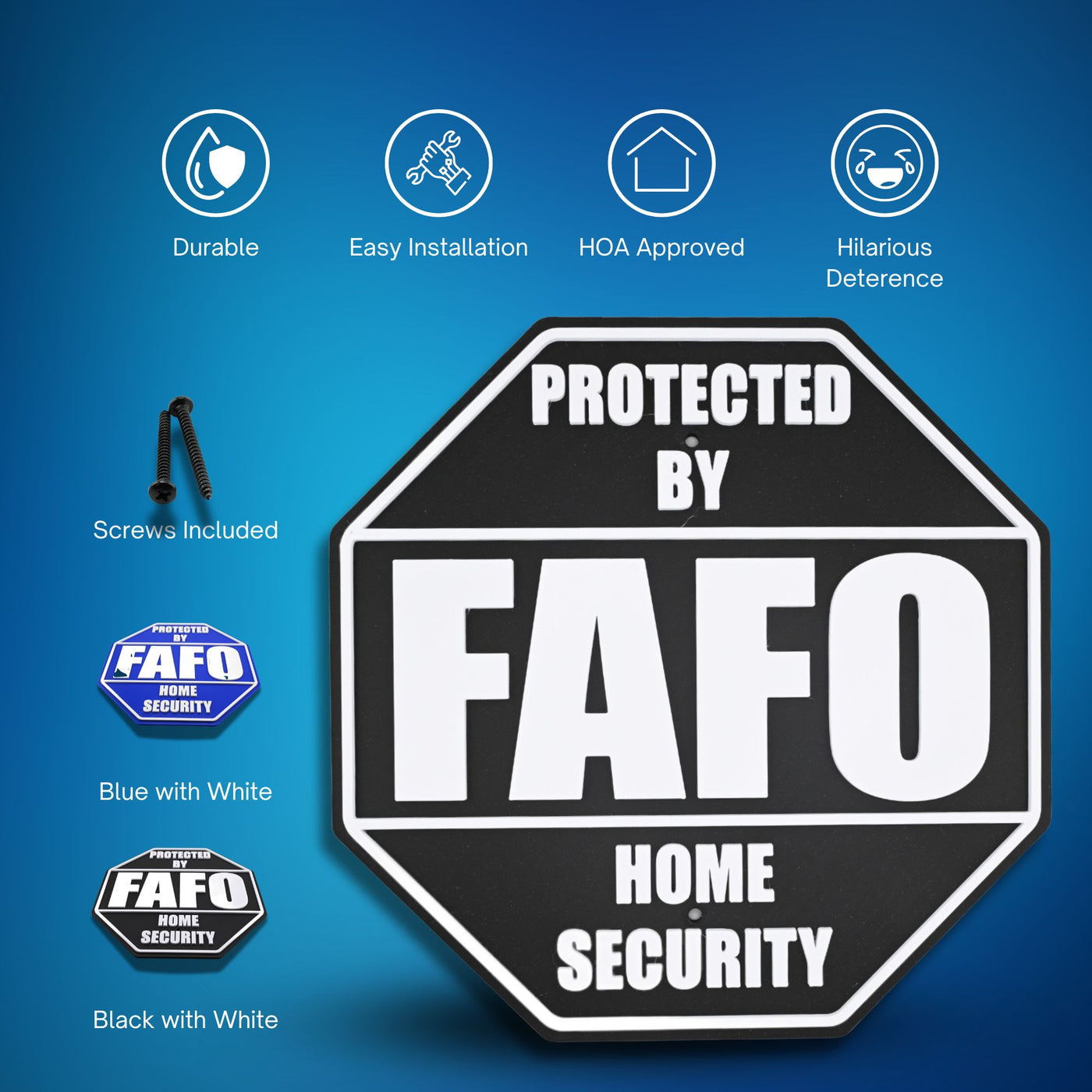 FAFO Business Security Sign – Black or Blue – product image 8