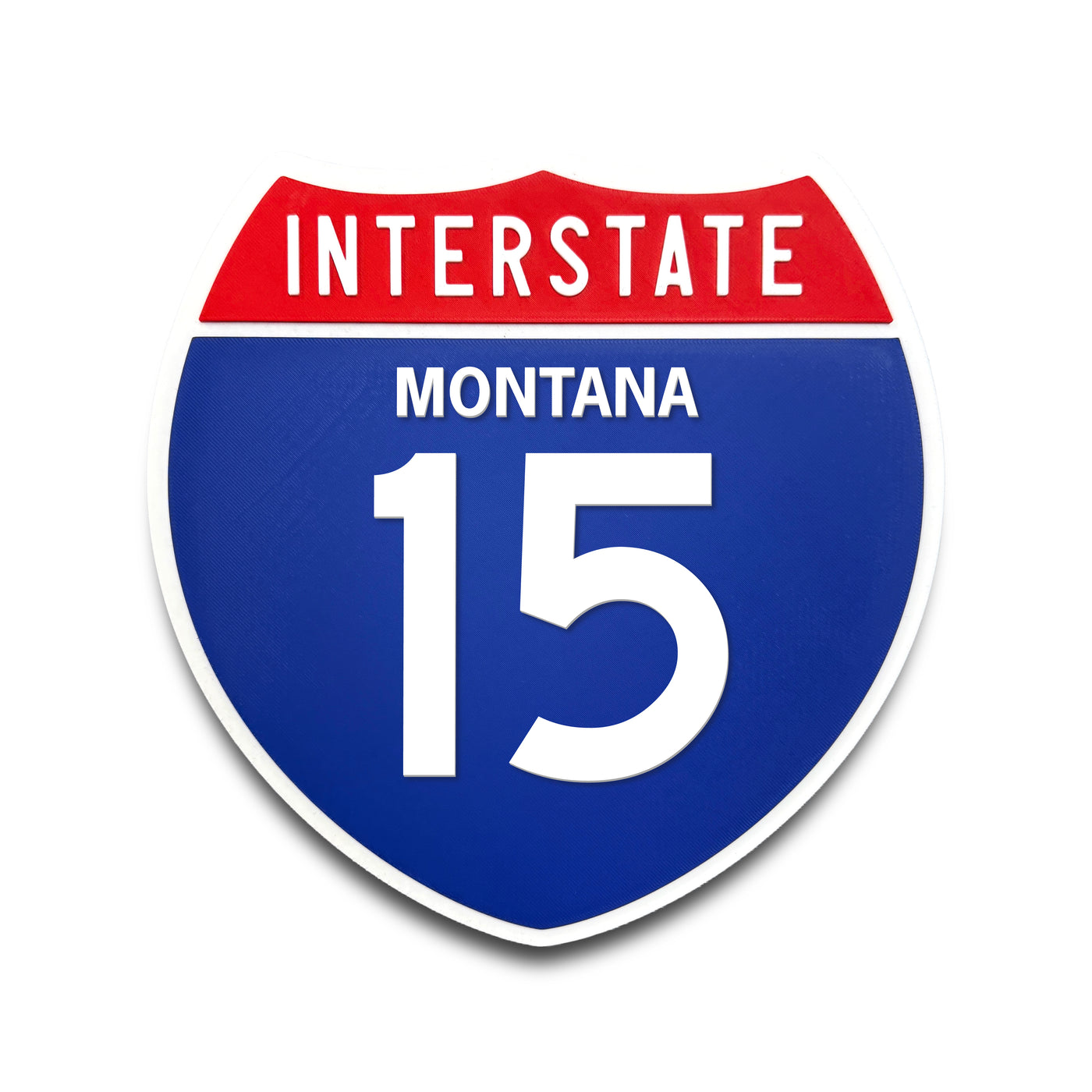 Interstate 15 Montana road sign replica front view