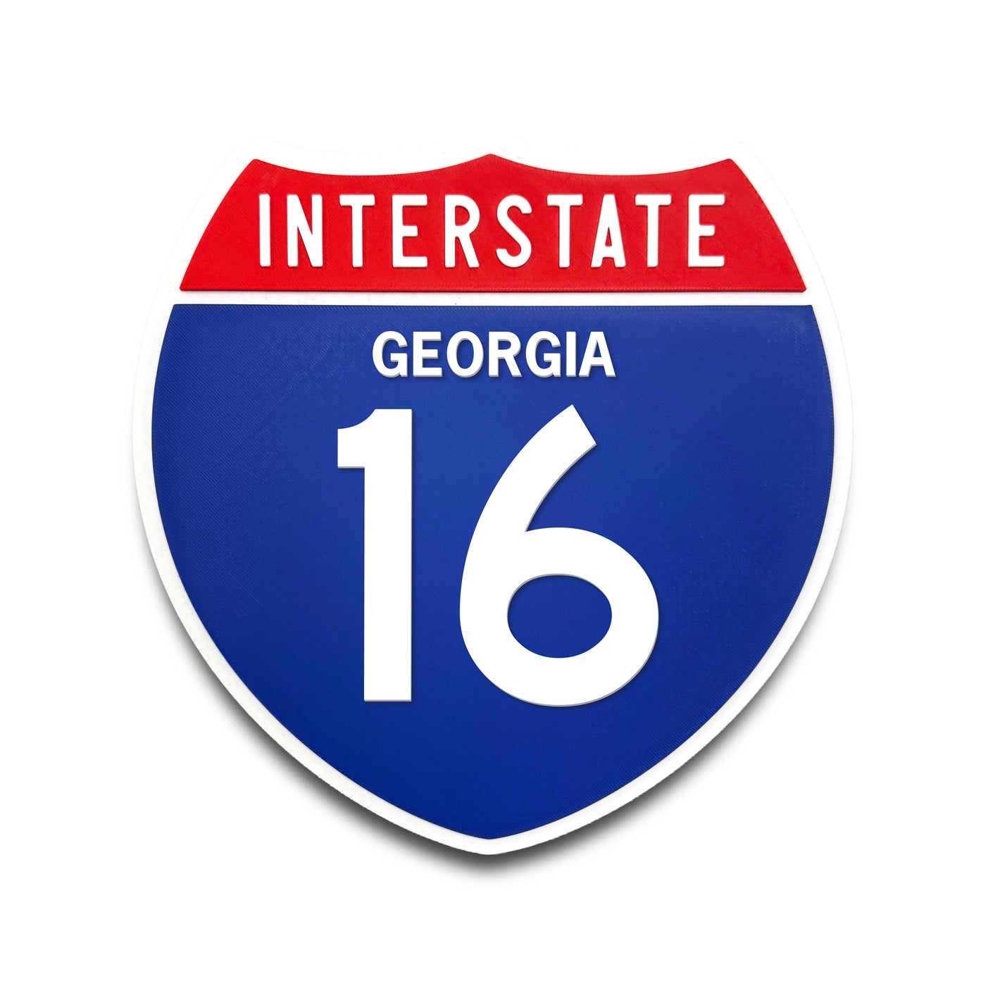 Interstate 16 Georgia road sign replica front view